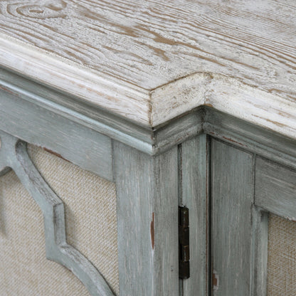 Sophie Cabinet by Uttermost. Made from alm veneer, mdf, linen in a cottage & farmhouse style.