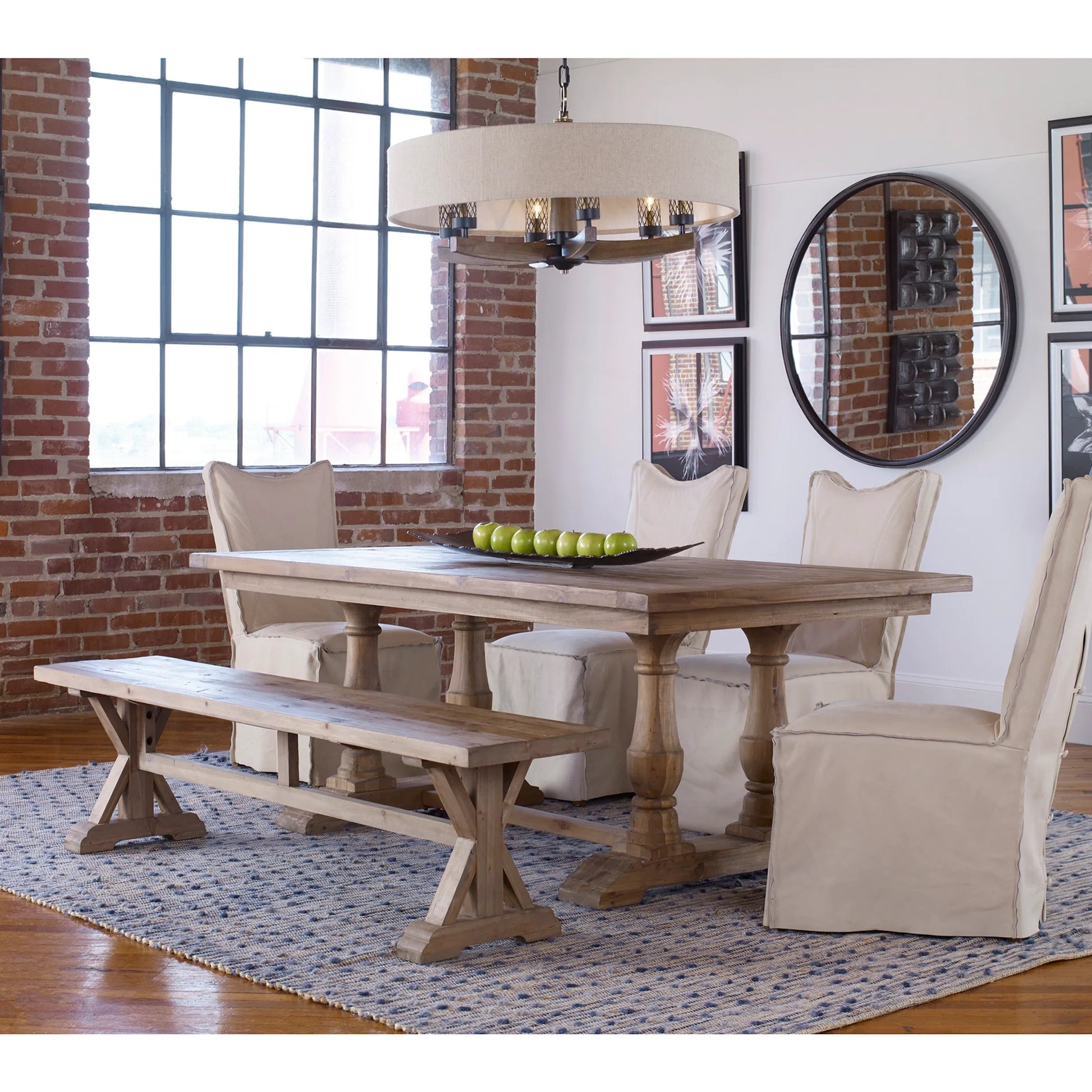 Stratford Dining Table by Uttermost. Made from solid wood in a cottage & farmhouse style.