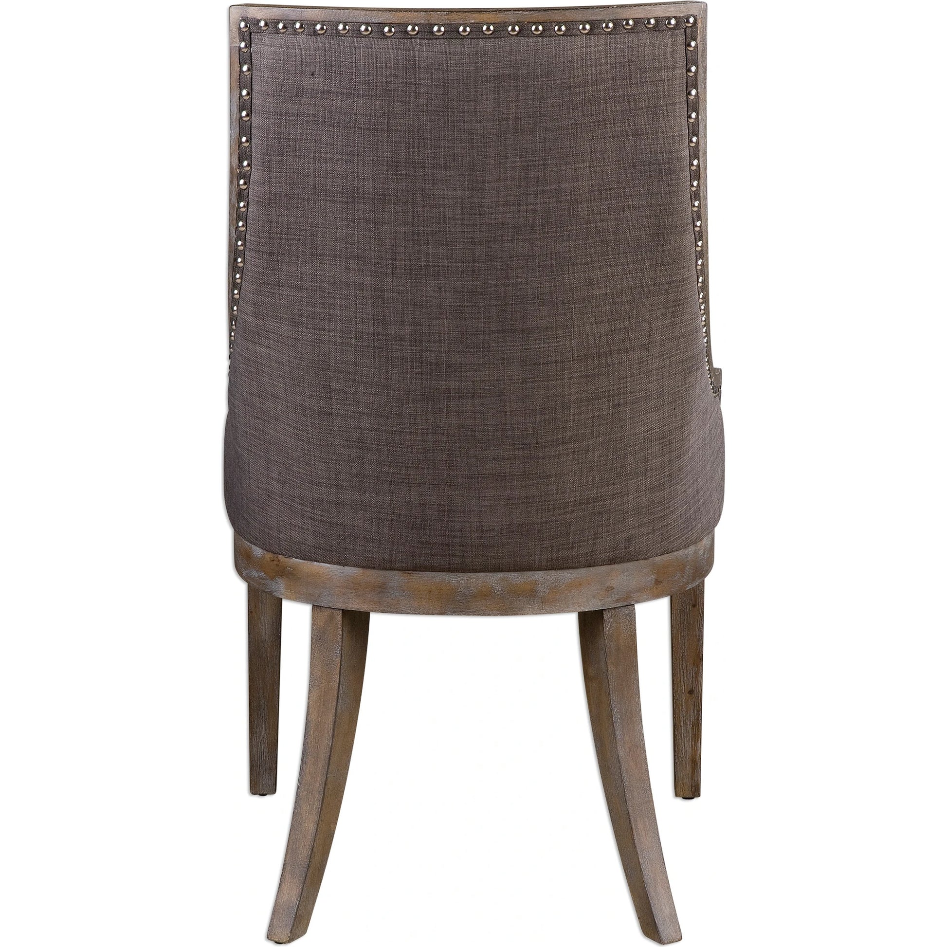 Aidrian Accent Chair by Uttermost in gray. Made from bent wood, solid wood, plywood, fabric, foam in a cottage & farmhouse style.