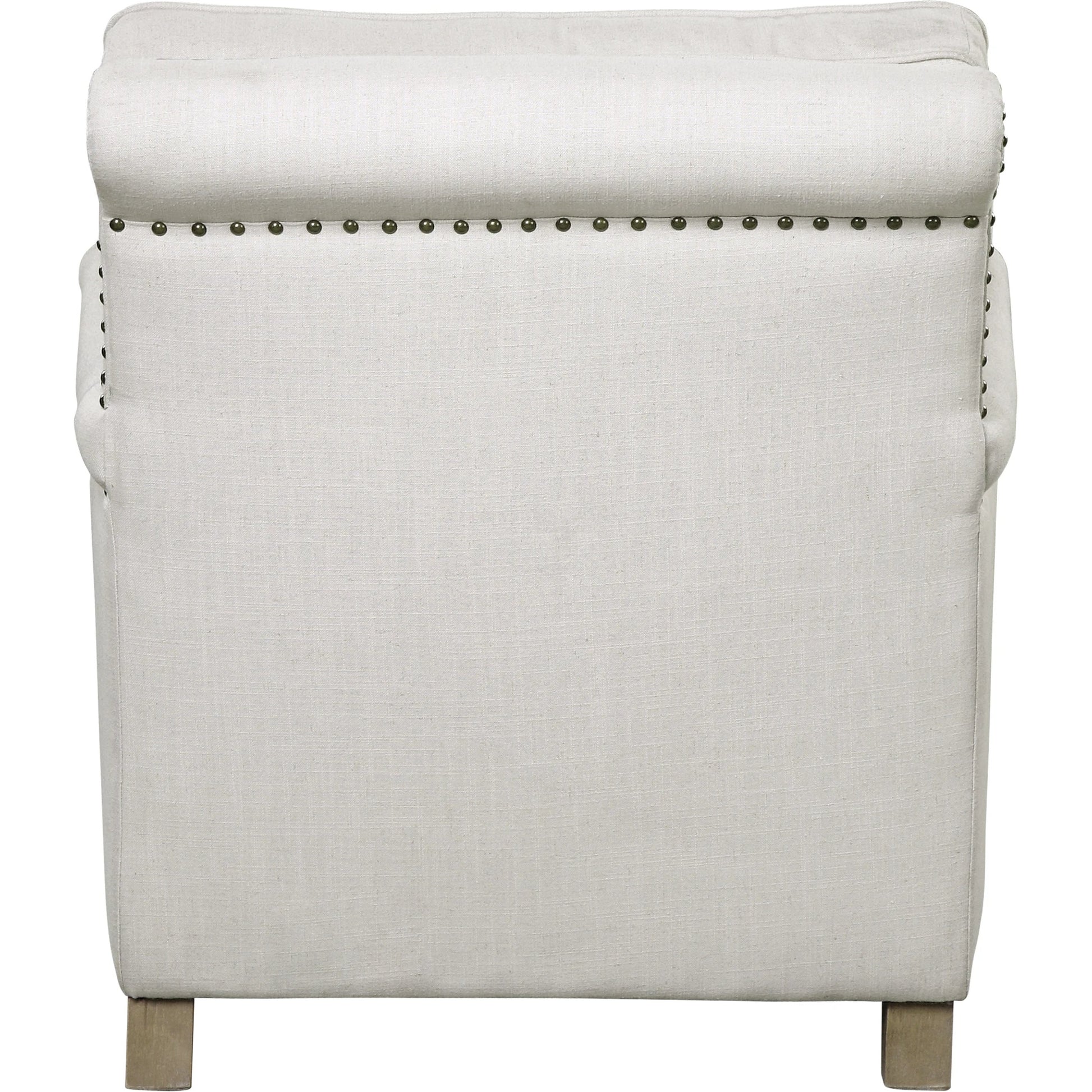 Armstead Armchair by Uttermost in white. Made from rubber wood, fabric, plywood in a cottage & farmhouse style.