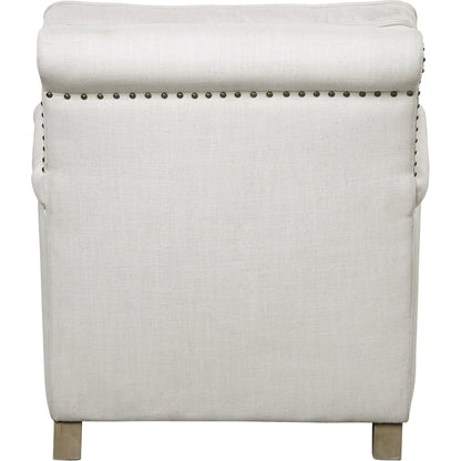 Armstead Armchair by Uttermost in white. Made from rubber wood, fabric, plywood in a cottage & farmhouse style.