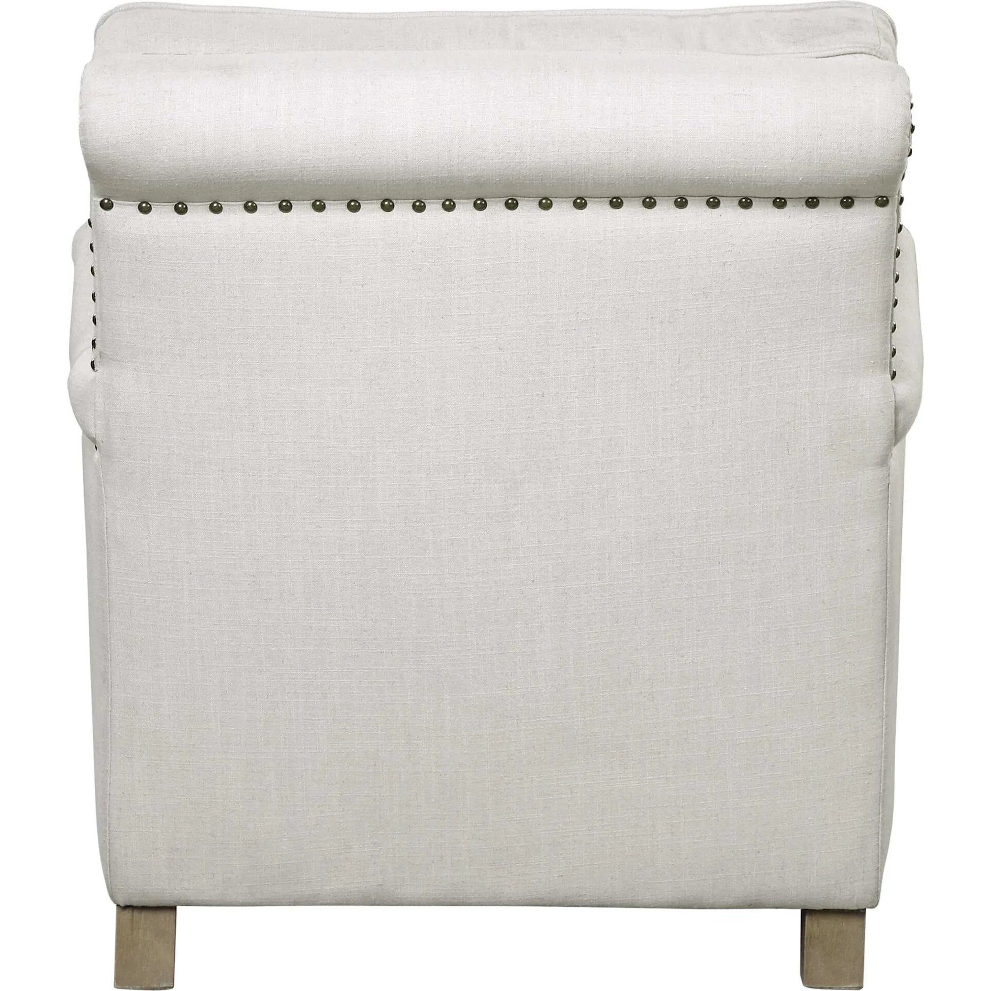 Armstead Armchair by Uttermost in white. Made from rubber wood, fabric, plywood in a cottage & farmhouse style.