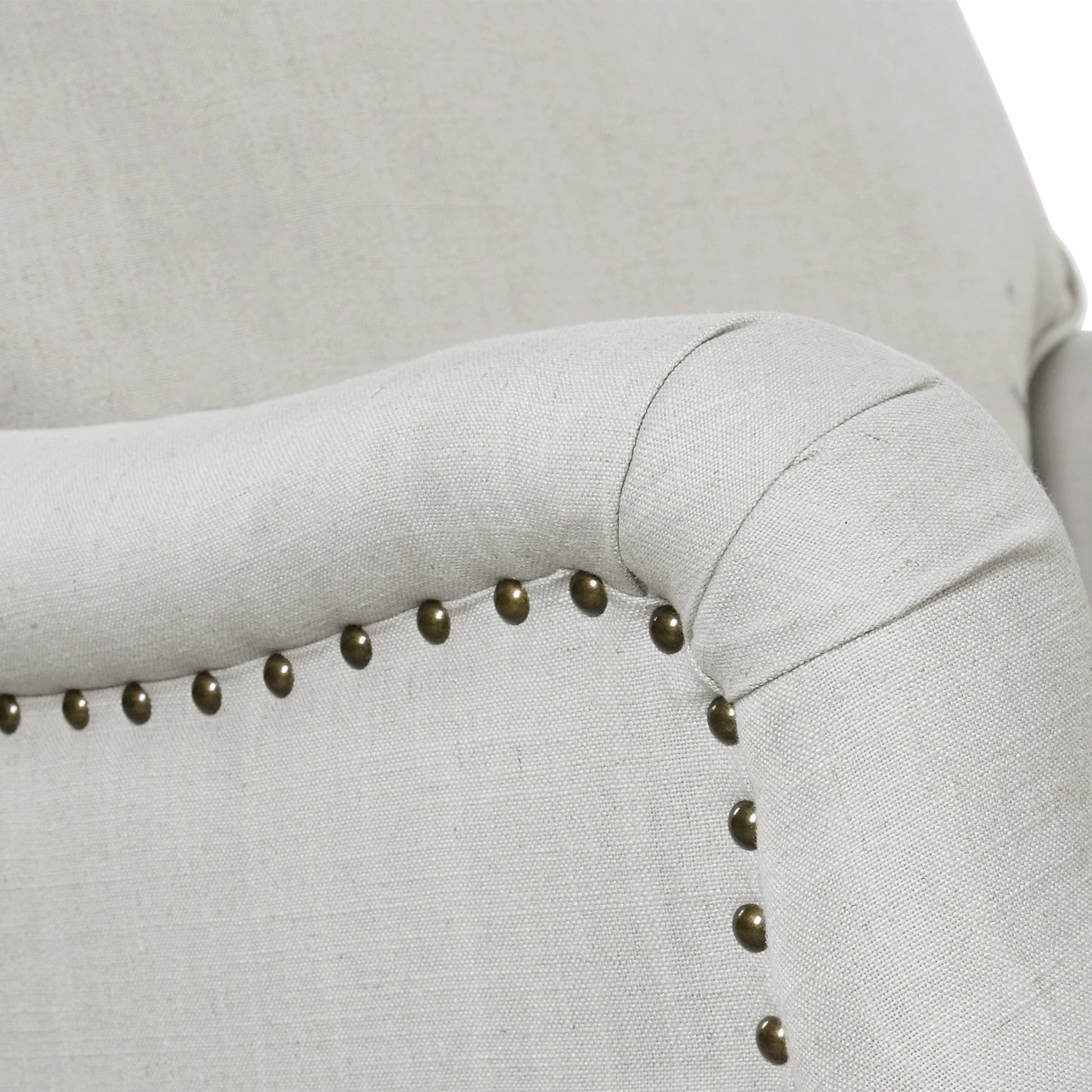 Armstead Armchair by Uttermost in white. Made from rubber wood, fabric, plywood in a cottage & farmhouse style.