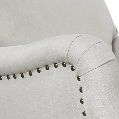Armstead Armchair by Uttermost in white. Made from rubber wood, fabric, plywood in a cottage & farmhouse style.
