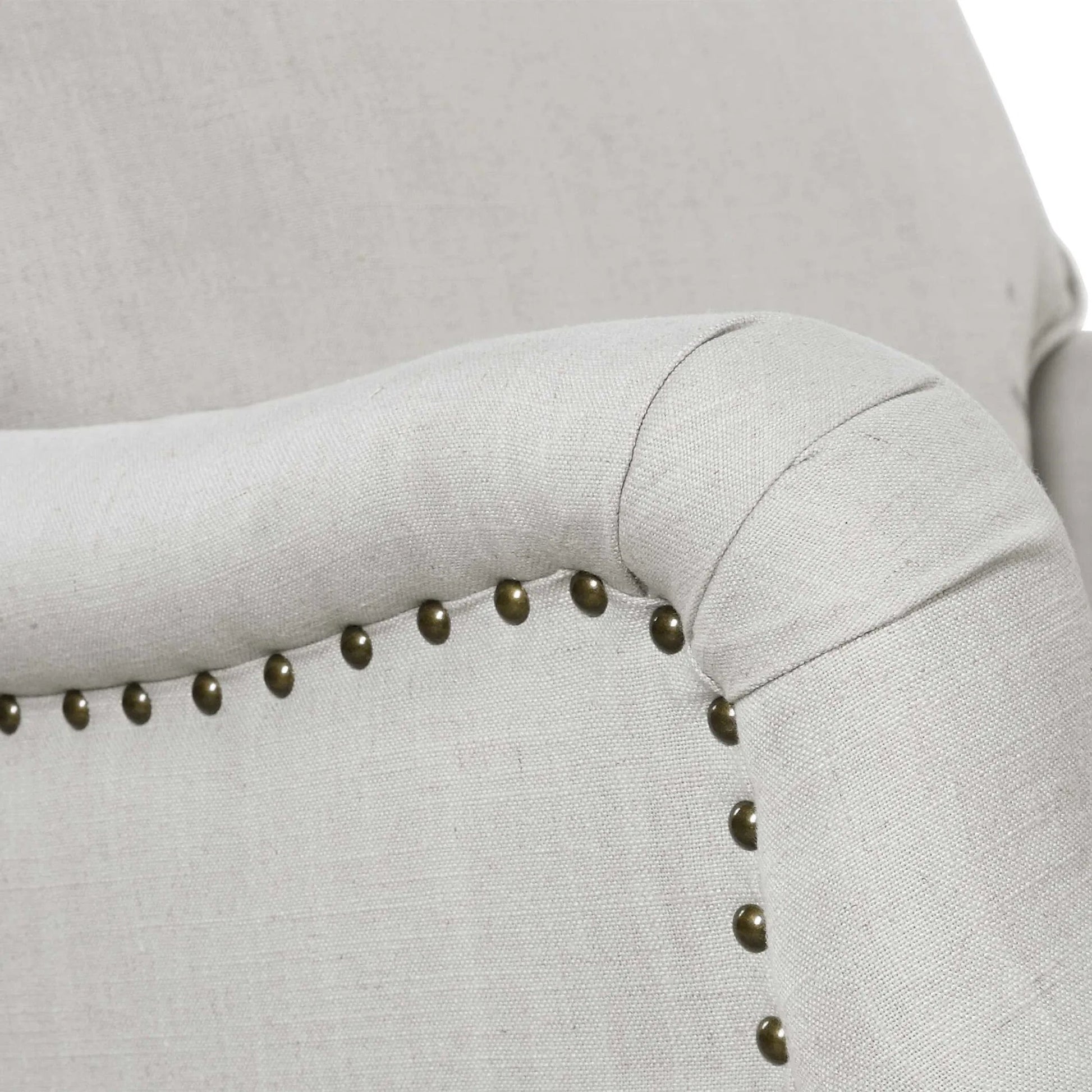 Armstead Armchair by Uttermost in white. Made from rubber wood, fabric, plywood in a cottage & farmhouse style.
