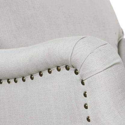 Armstead Armchair by Uttermost in white. Made from rubber wood, fabric, plywood in a cottage & farmhouse style.