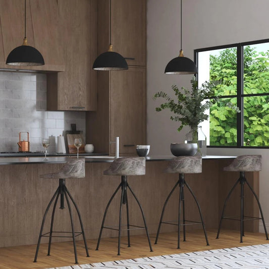 Kairu Wooden Bar Stool by Uttermost. Made from mixwood with iron in a modern style.