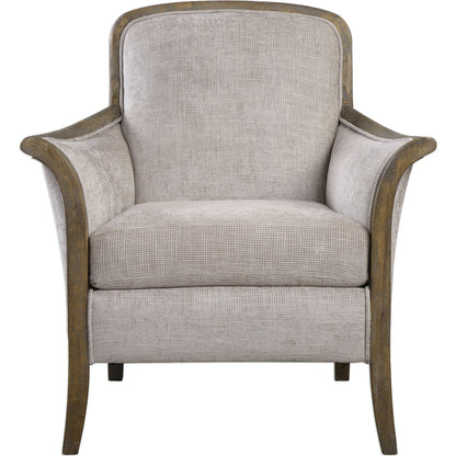 Brittoney Armchair by Uttermost. Made from solid wood, plywood, fabric, foam in a cottage & farmhouse style.