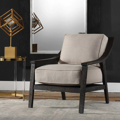 Lyle Accent Chair by Uttermost. Made from solid wood, plywood, fabric, foam in a modern style.