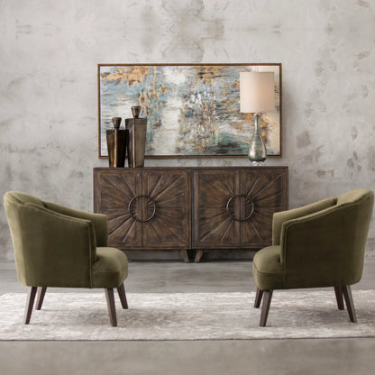 Conroy Chair by Uttermost. Made from birch wood, fabric, foam, plywood in a transitional style.