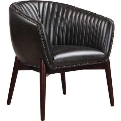 Anders Chenille Accent Chair by Uttermost. Made from fabric, oak wood, foam in a modern style.