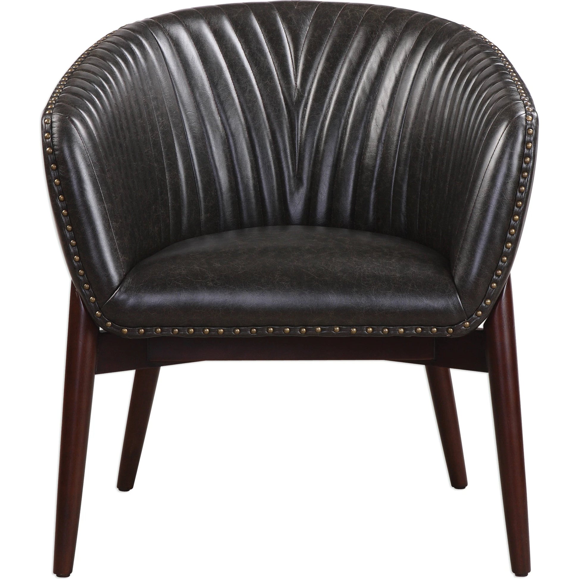 Anders Chenille Accent Chair by Uttermost. Made from fabric, oak wood, foam in a modern style.