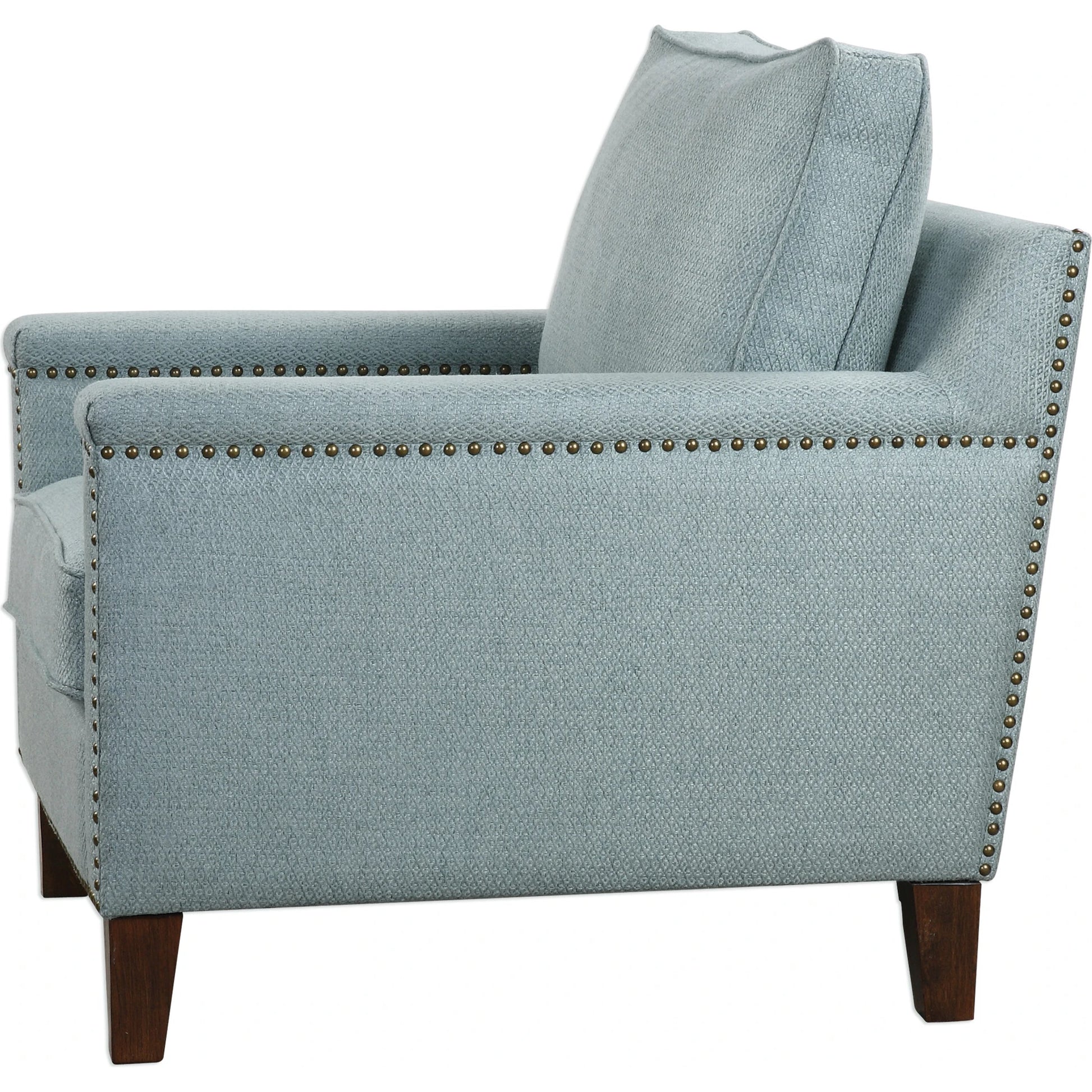 Charlotta Accent Chair by Uttermost. Made from fabric, plywood, oak, foam in a cottage & farmhouse style.