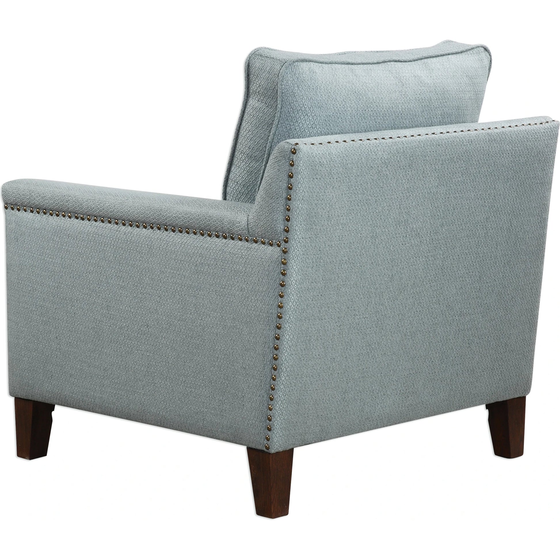 Charlotta Accent Chair by Uttermost. Made from fabric, plywood, oak, foam in a cottage & farmhouse style.