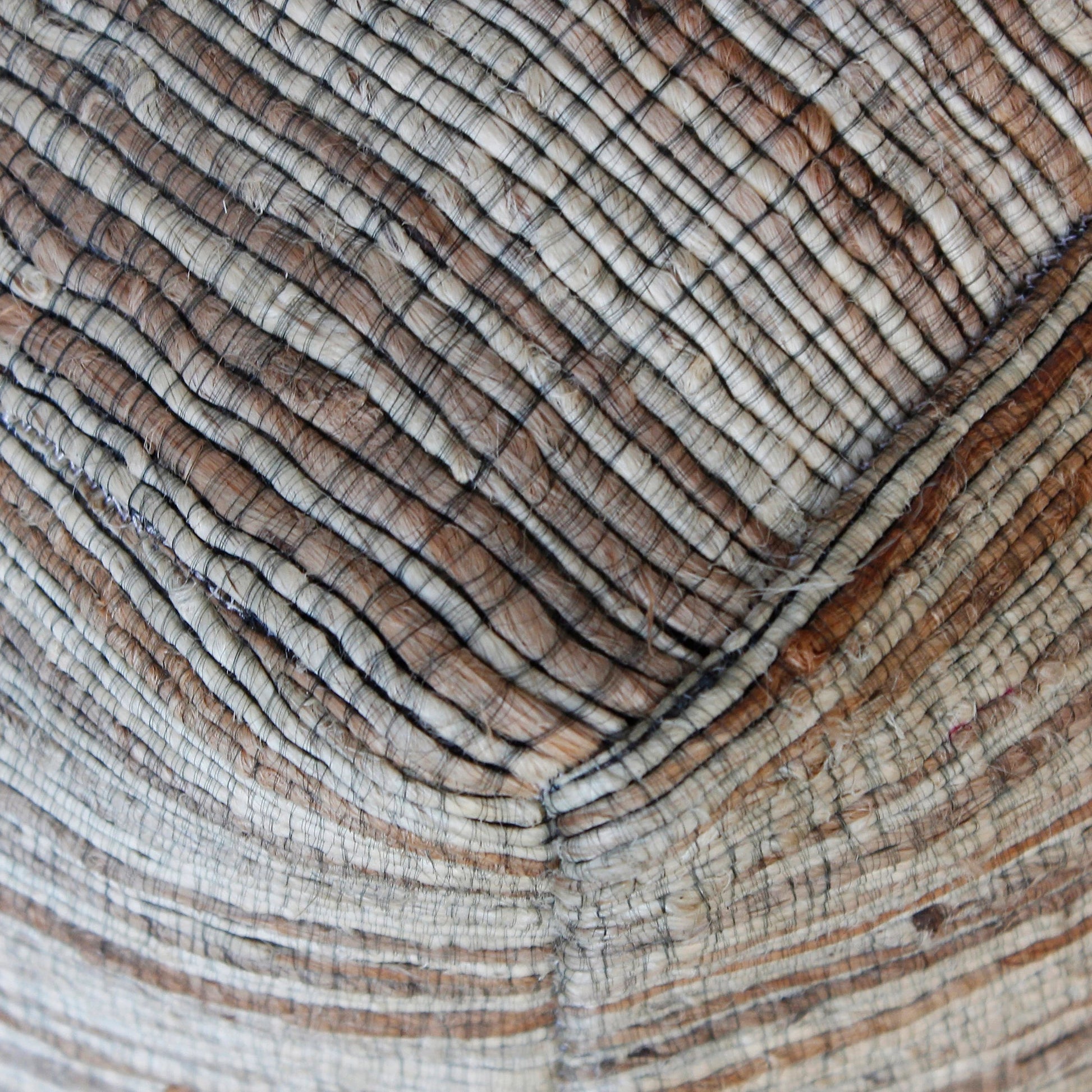 Shiro Pouf by Uttermost. Made from hemp in a modern style.