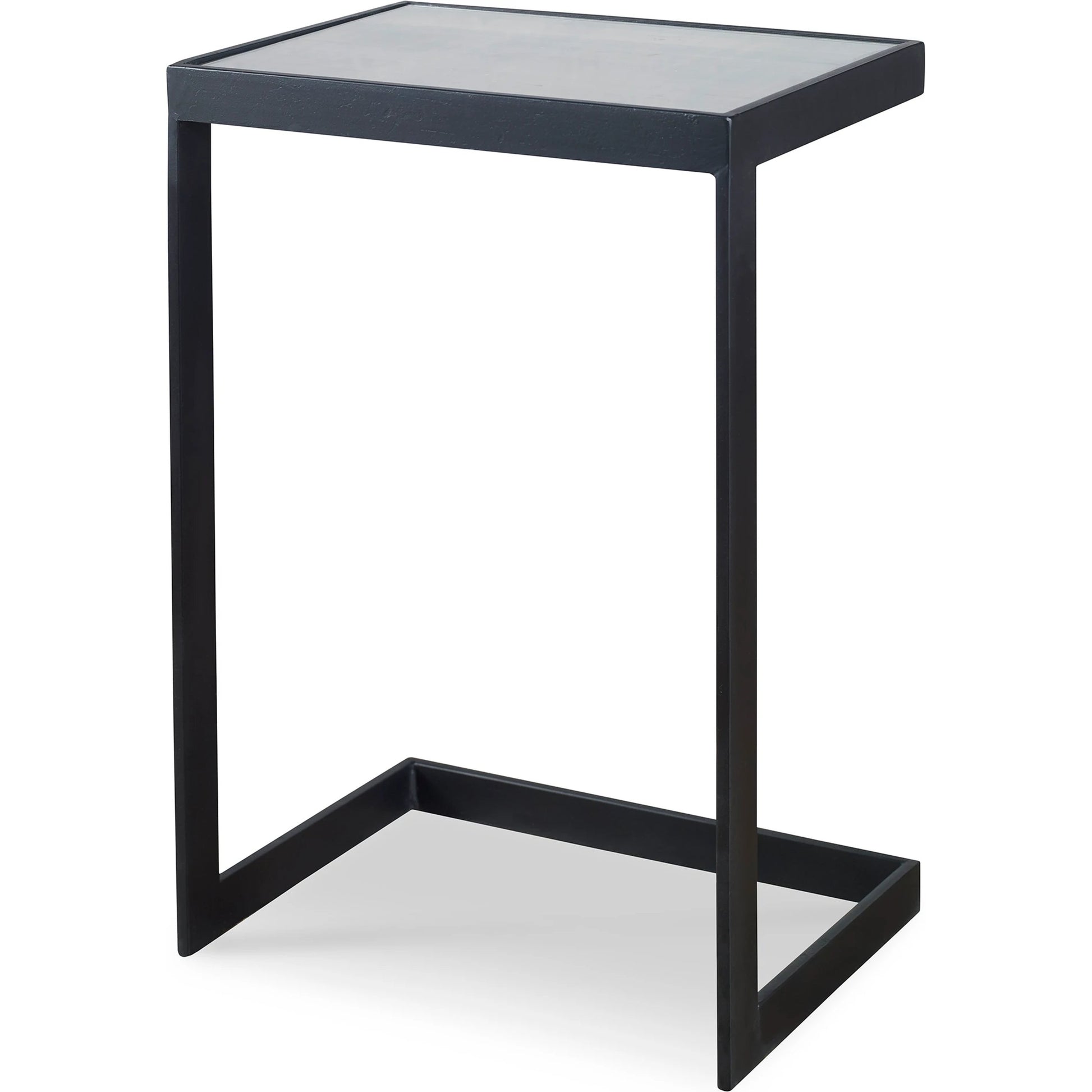 Windell Cantilever Side Table by Uttermost. Made from iron, mirror in a modern style.