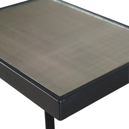 Windell Cantilever Side Table by Uttermost. Made from iron, mirror in a modern style.
