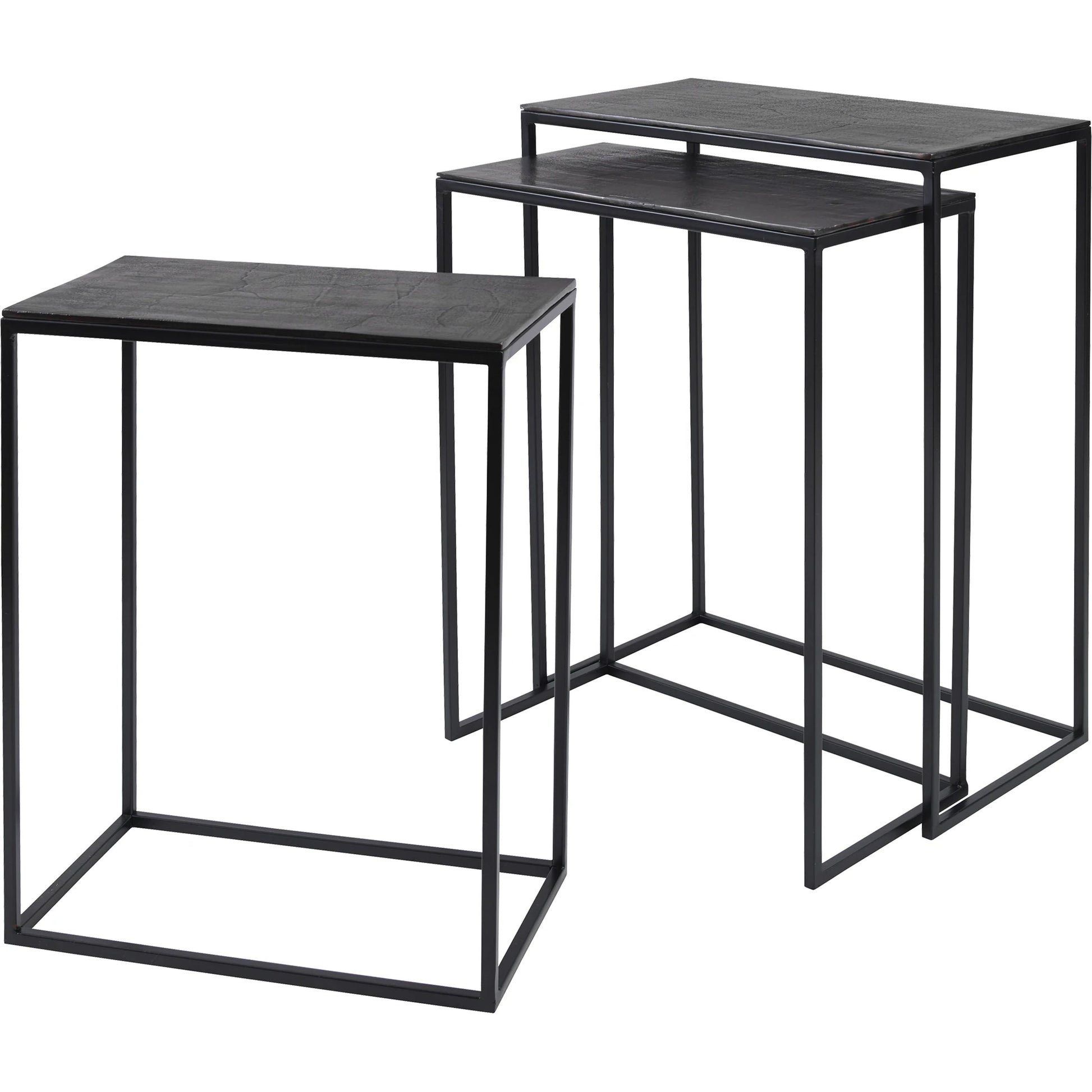 Coreene Iron Nesting Tables (Set of 3) by Uttermost in iron. Made from iron, aluminum in a modern style.
