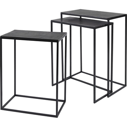 Coreene Iron Nesting Tables (Set of 3) by Uttermost in iron. Made from iron, aluminum in a modern style.