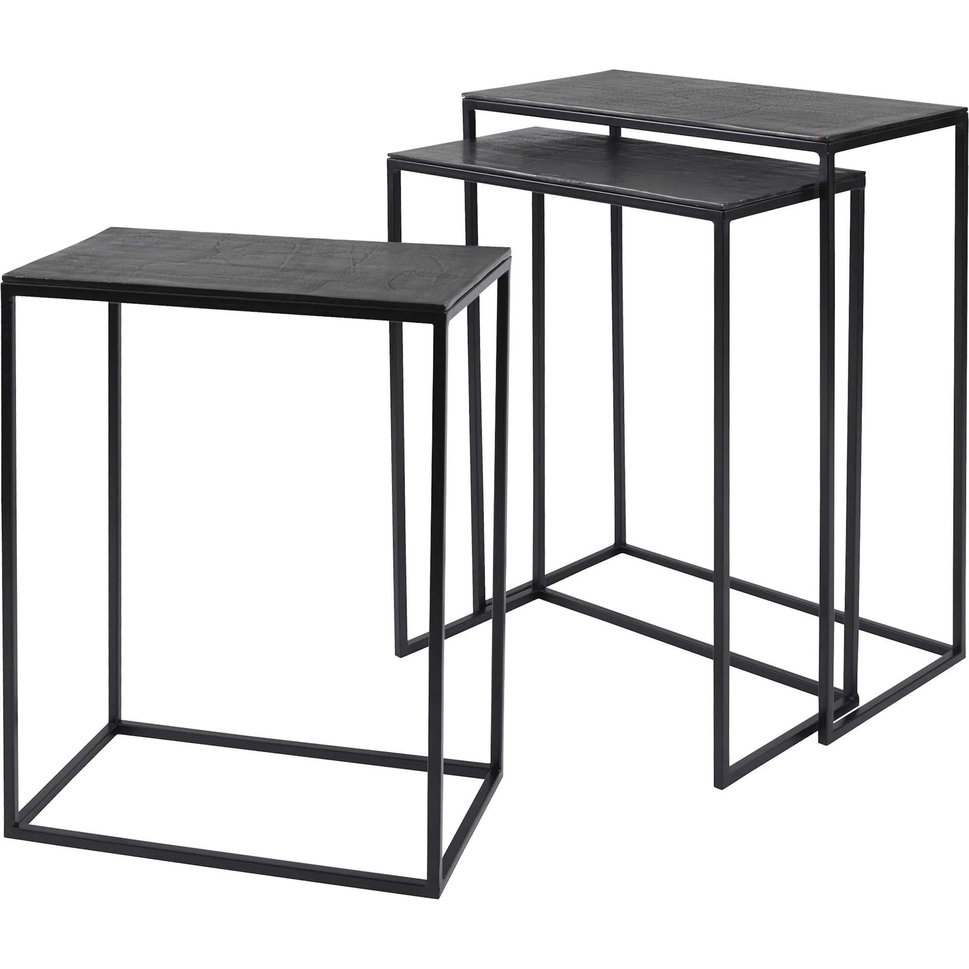 Coreene Iron Nesting Tables (Set of 3) by Uttermost in iron. Made from iron, aluminum in a modern style.
