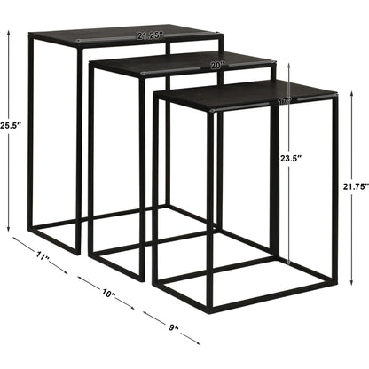 Coreene Iron Nesting Tables (Set of 3) by Uttermost in iron. Made from iron, aluminum in a modern style.