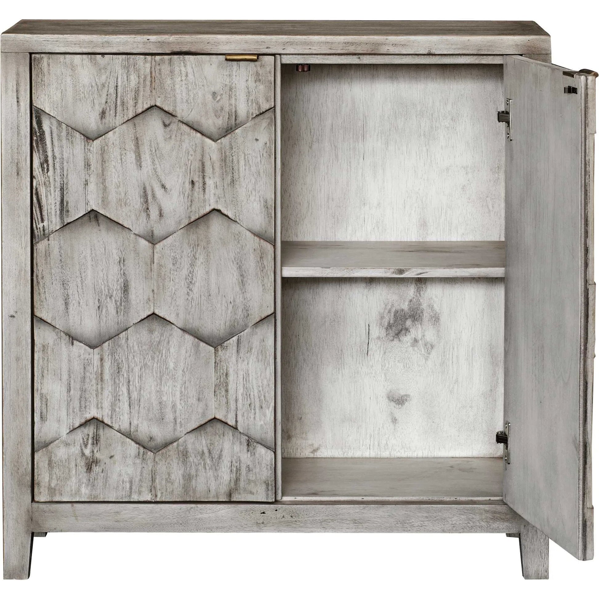 Catori Smoked Ivory Console Cabinet by Uttermost. Made from mdf carb phase 2 with mahogany wood in a eclectic & global style.