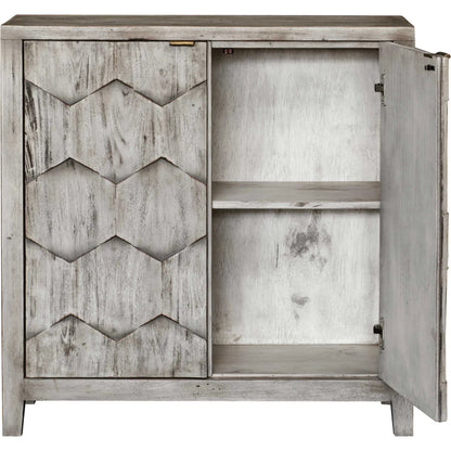 Catori Smoked Ivory Console Cabinet by Uttermost. Made from mdf carb phase 2 with mahogany wood in a eclectic & global style.