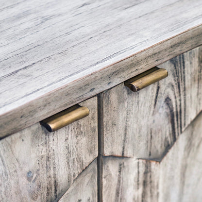 Catori Smoked Ivory Console Cabinet by Uttermost. Made from mdf carb phase 2 with mahogany wood in a eclectic & global style.