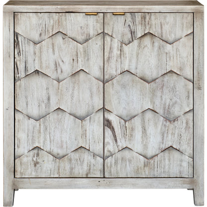 Catori Smoked Ivory Console Cabinet by Uttermost. Made from mdf carb phase 2 with mahogany wood in a eclectic & global style.