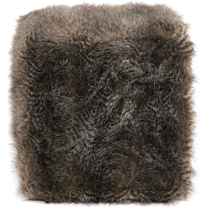 Jayna Fur Ottoman by Uttermost. Made from mdf, faux fur, foam in a modern style.