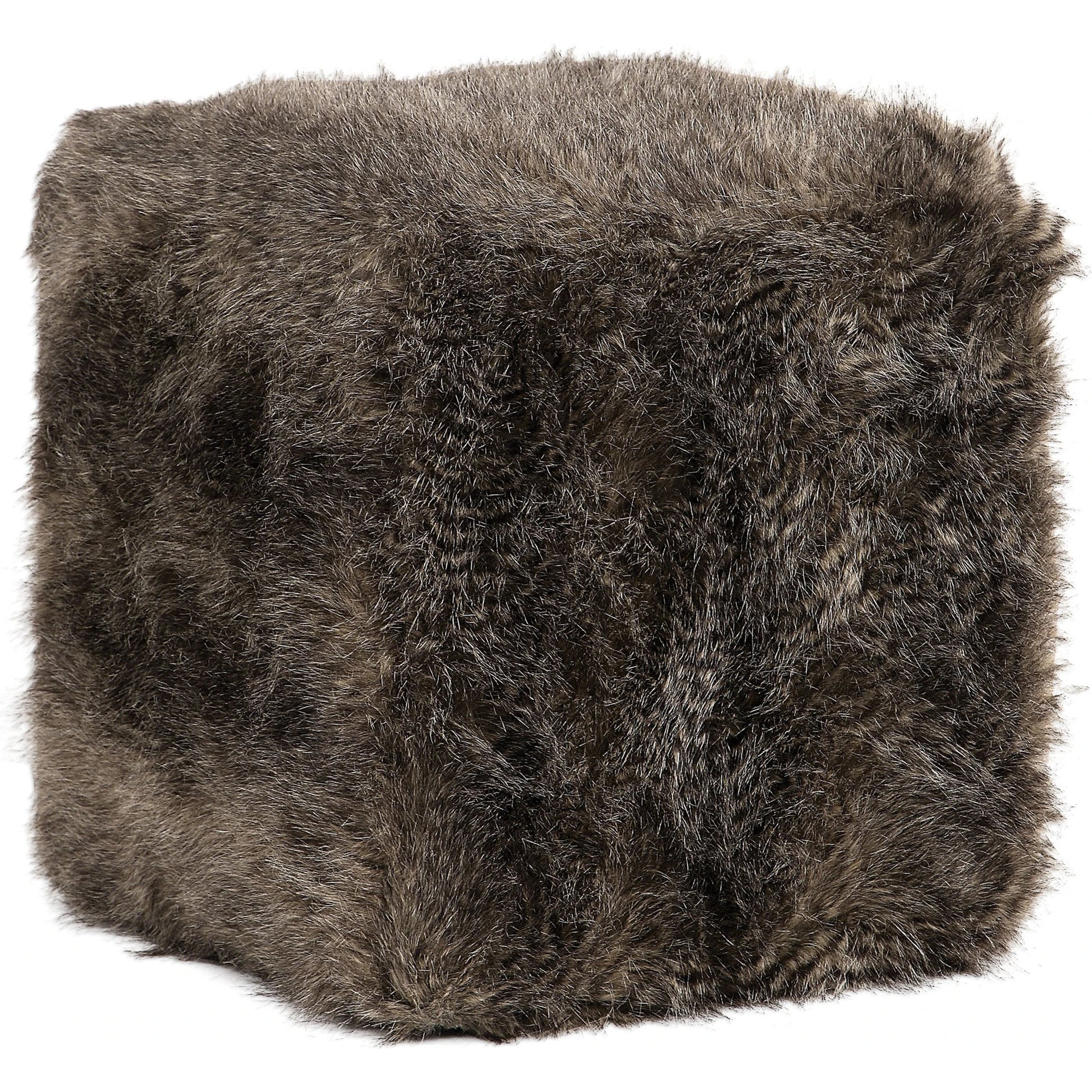 Jayna Fur Ottoman by Uttermost. Made from mdf, faux fur, foam in a modern style.