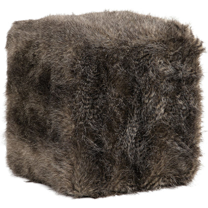 Jayna Fur Ottoman by Uttermost. Made from mdf, faux fur, foam in a modern style.