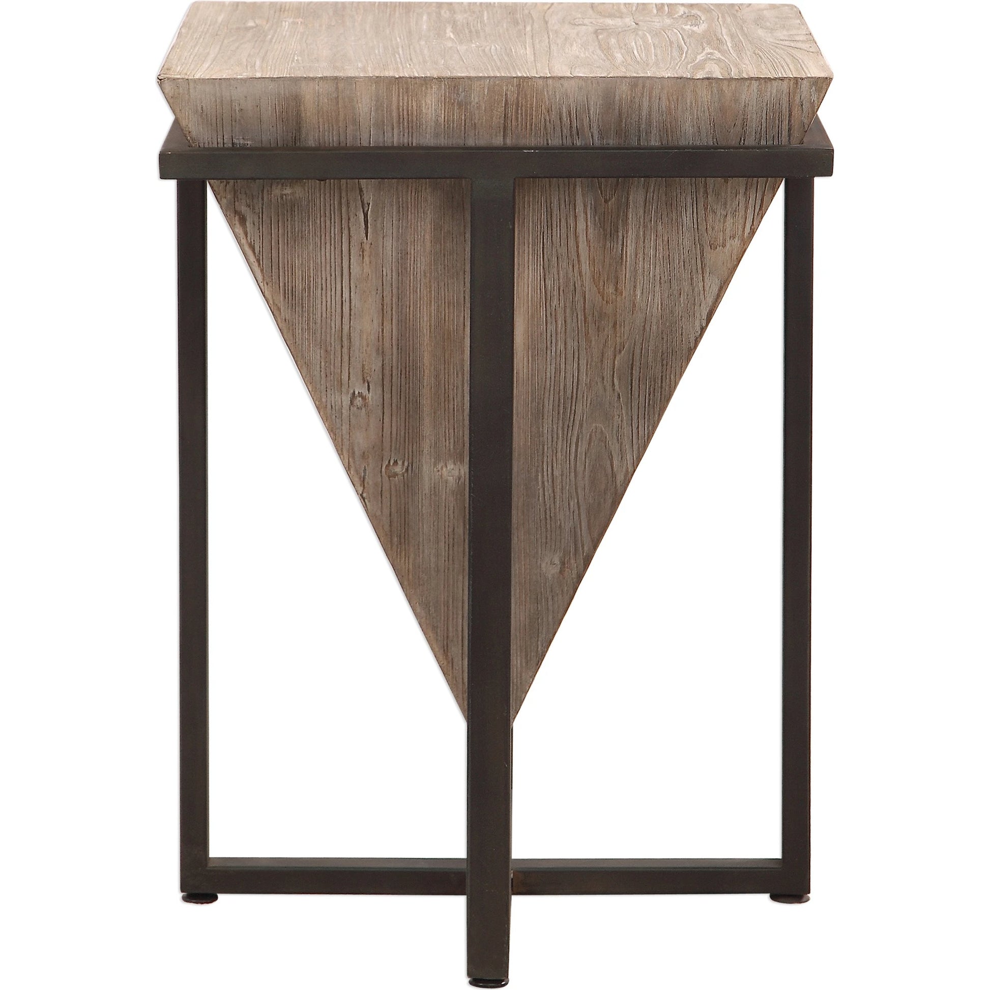Bertrand Wood Accent Table by Uttermost. Made from iron, fir, mdf in a modern style.
