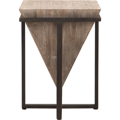 Bertrand Wood Accent Table by Uttermost. Made from iron, fir, mdf in a modern style.