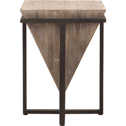 Bertrand Wood Accent Table by Uttermost. Made from iron, fir, mdf in a modern style.