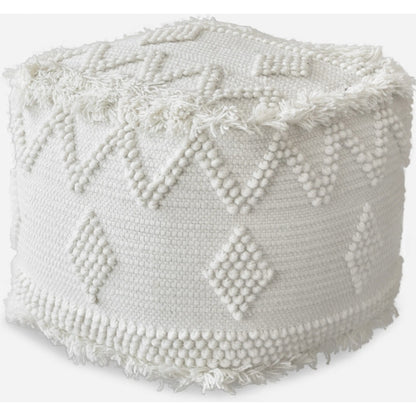Uriah Ivory Pouf by Uttermost. Made from wool, cotton in a eclectic & global style.