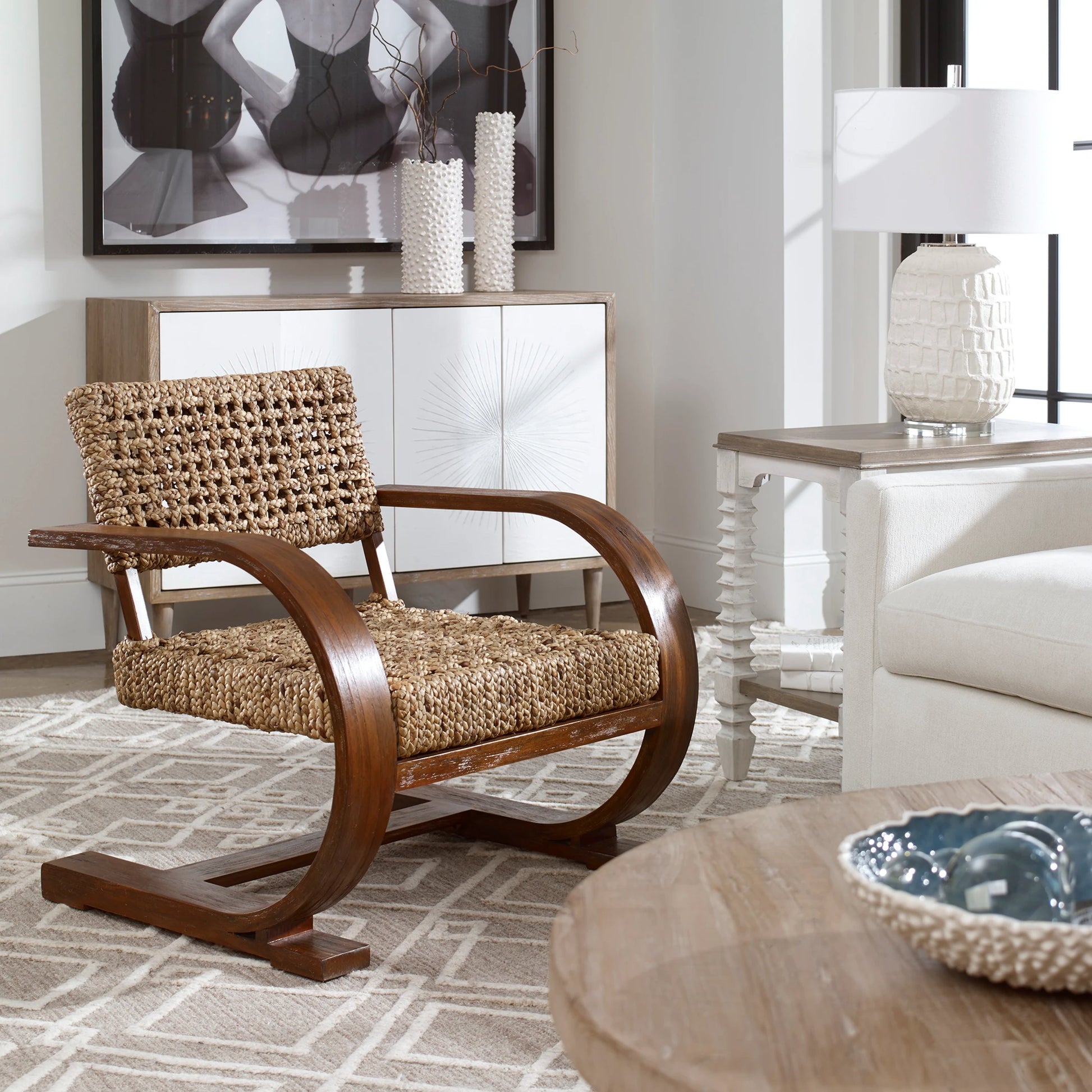 Rehema Accent Chair by Uttermost. Made from unique in a rustic style.