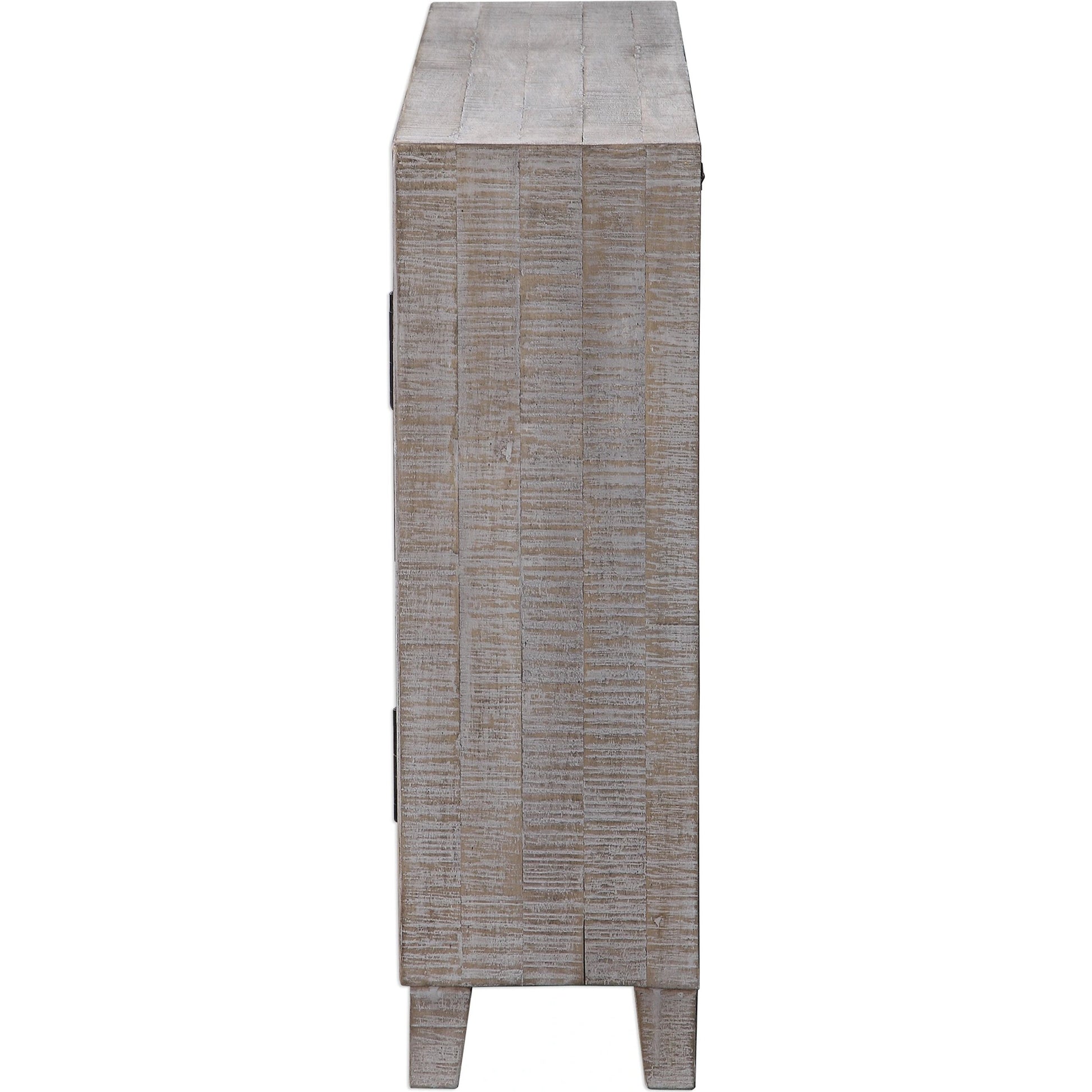 Adalind White Washed Accent Cabinet by Uttermost in white. Made from fir wood, iron, mdf in a modern style.