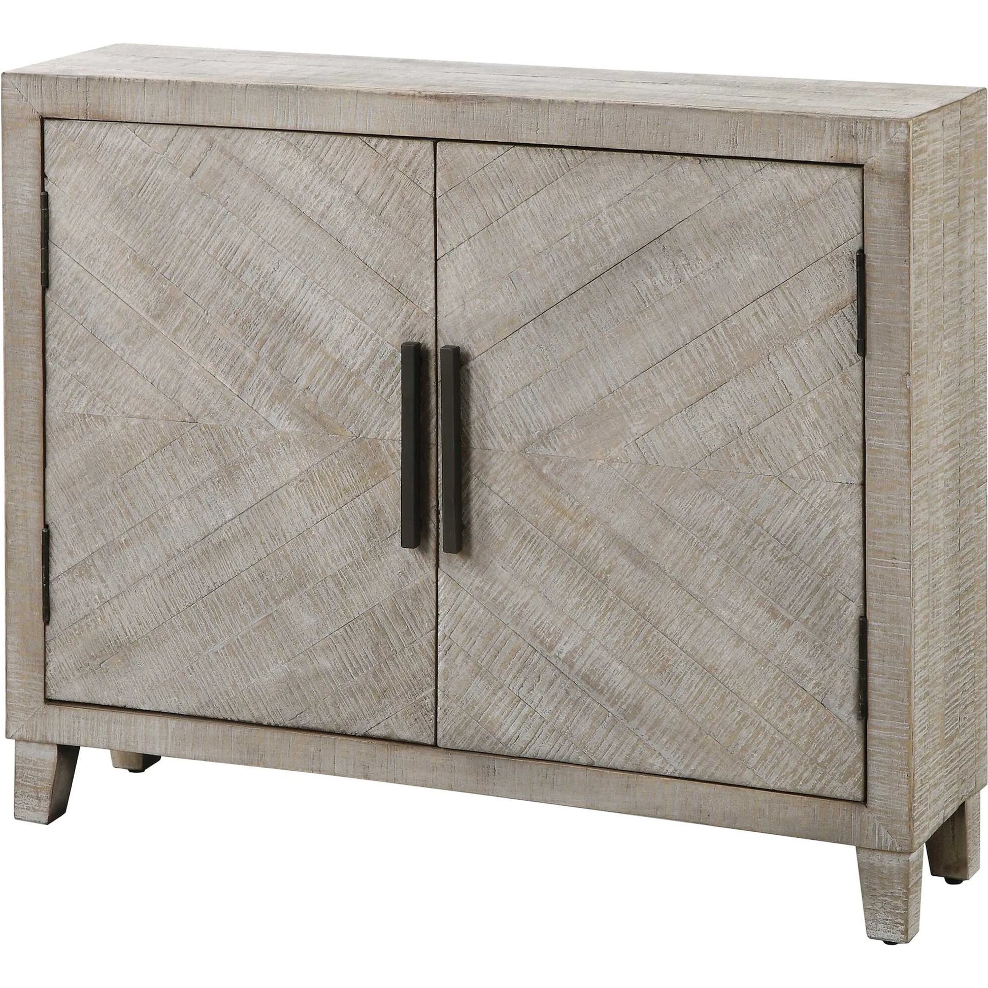 Adalind White Washed Accent Cabinet by Uttermost in white. Made from fir wood, iron, mdf in a modern style.