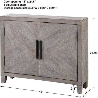 Adalind White Washed Accent Cabinet by Uttermost in white. Made from fir wood, iron, mdf in a modern style.