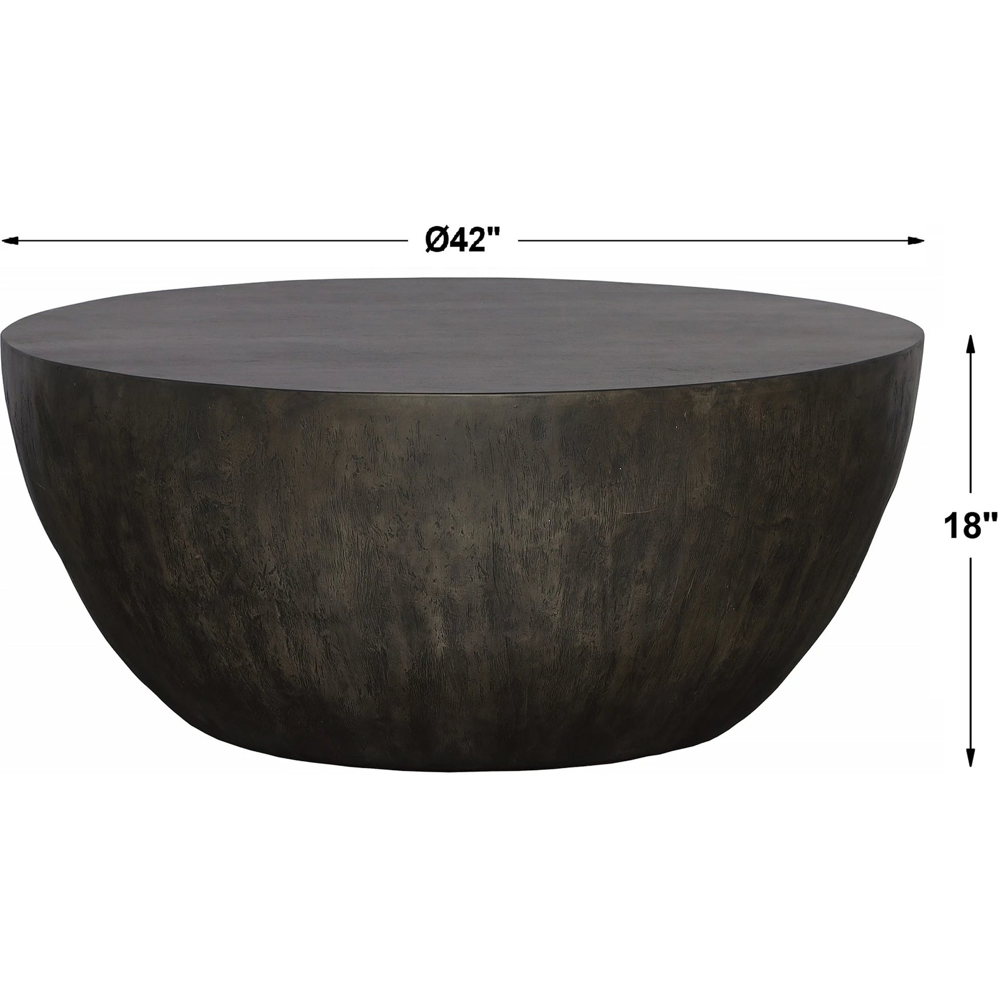 Lark Round Wood Coffee Table by Uttermost. Made from mdf carb phase 2 with javawood, resin in a eclectic & global style.