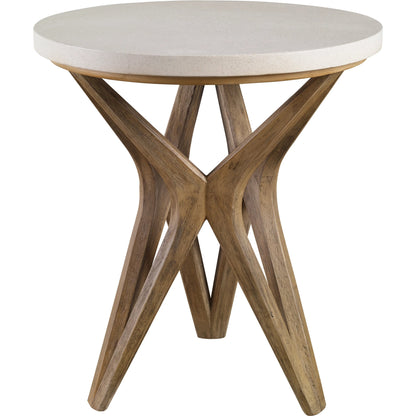 Marnie Limestone Accent Table by Uttermost. Made from javawood with plywood carb phase 2, limestone in a eclectic & global style.