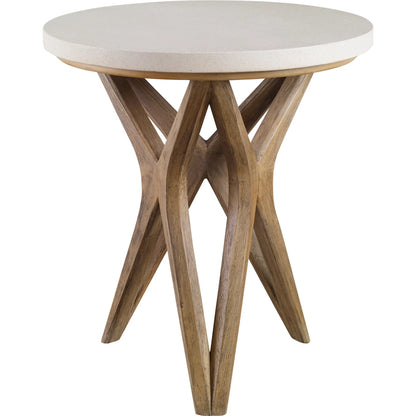 Marnie Limestone Accent Table by Uttermost. Made from javawood with plywood carb phase 2, limestone in a eclectic & global style.