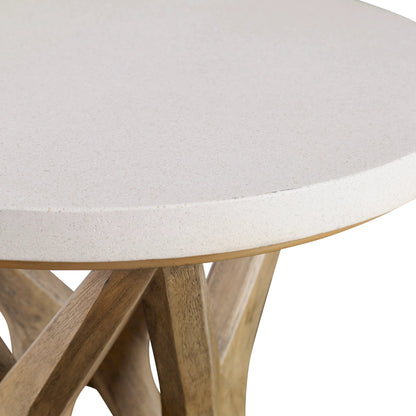 Marnie Limestone Accent Table by Uttermost. Made from javawood with plywood carb phase 2, limestone in a eclectic & global style.