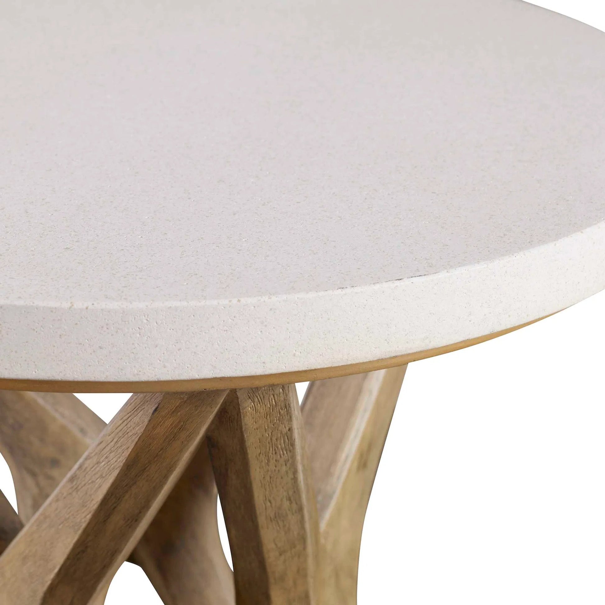 Marnie Limestone Accent Table by Uttermost. Made from javawood with plywood carb phase 2, limestone in a eclectic & global style.