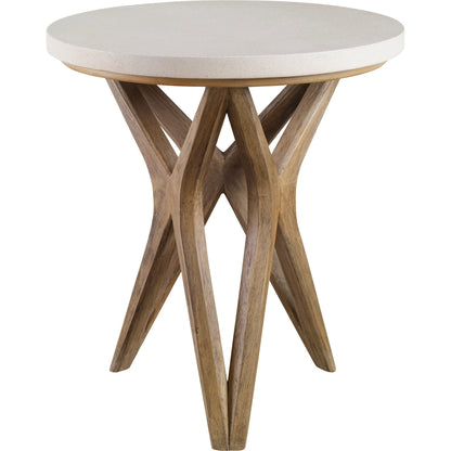 Marnie Limestone Accent Table by Uttermost. Made from javawood with plywood carb phase 2, limestone in a eclectic & global style.
