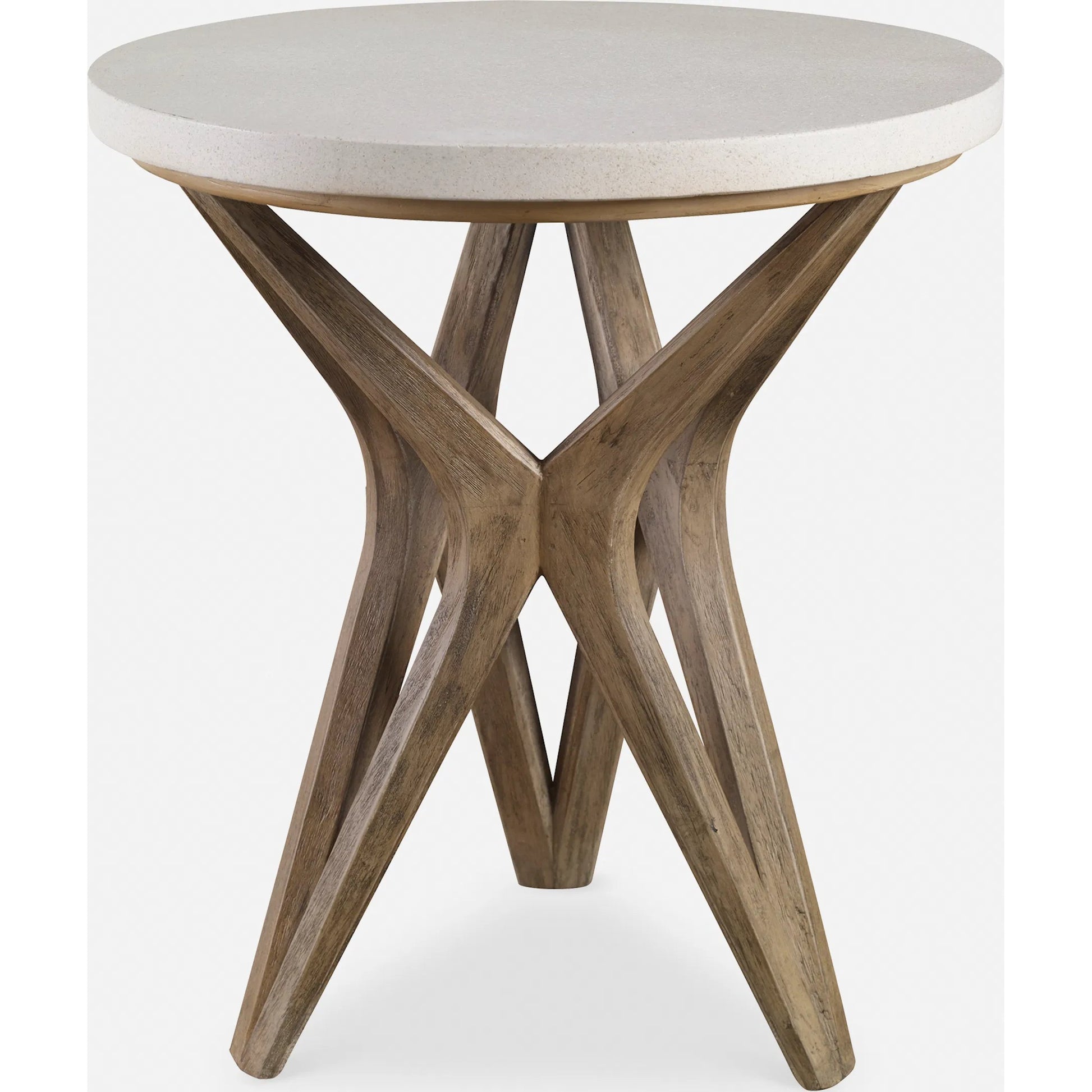 Marnie Limestone Accent Table by Uttermost. Made from javawood with plywood carb phase 2, limestone in a eclectic & global style.