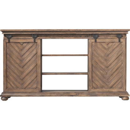 Primalia Barn Door Media Console by Uttermost. Made from mdf carb phase 2 with javawood, mdf in a rustic style.