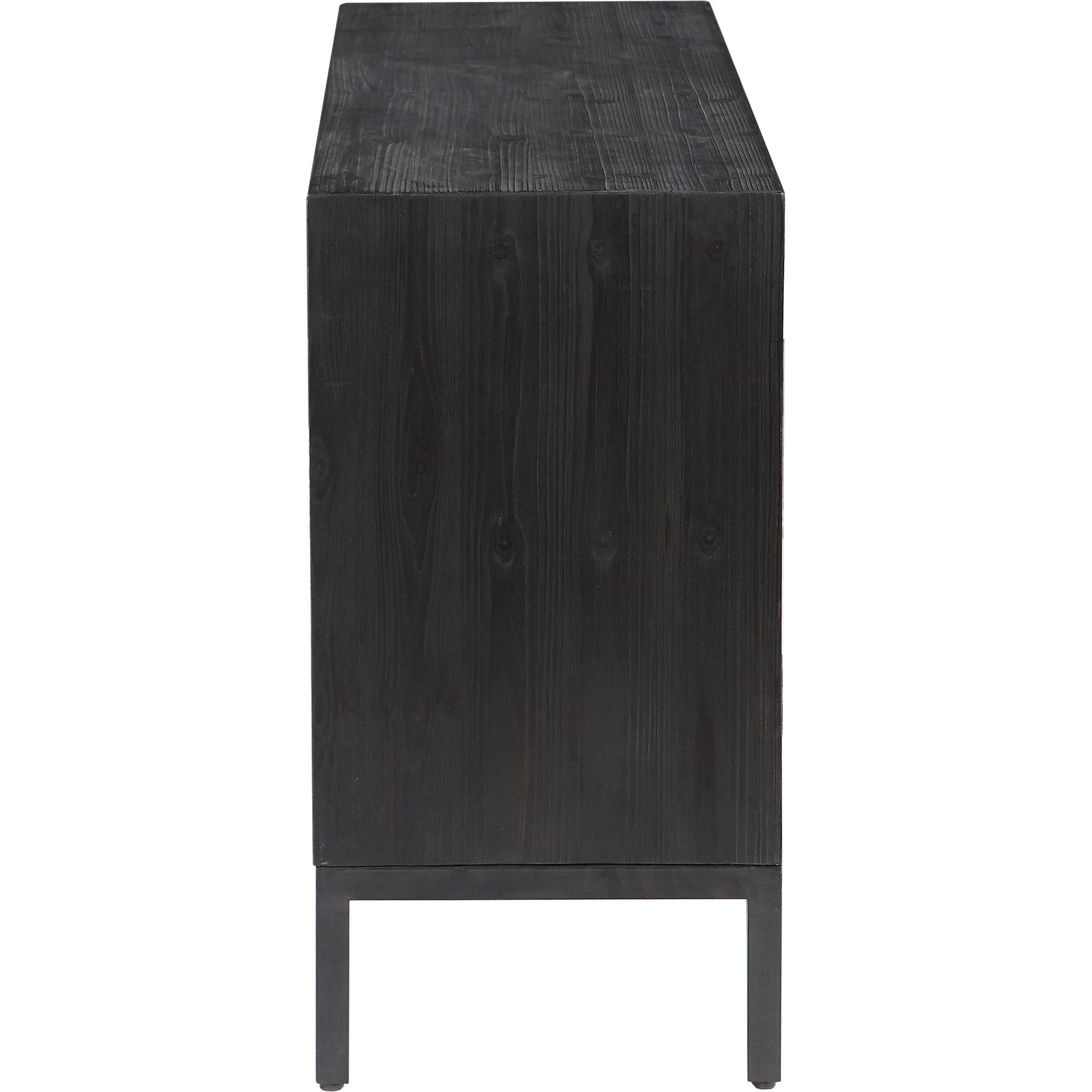 Aiken 2-Door Cabinet by Uttermost in walnut. Made from fir, iron, mdf in a transitional style.