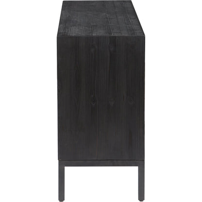 Aiken 2-Door Cabinet by Uttermost in walnut. Made from fir, iron, mdf in a transitional style.